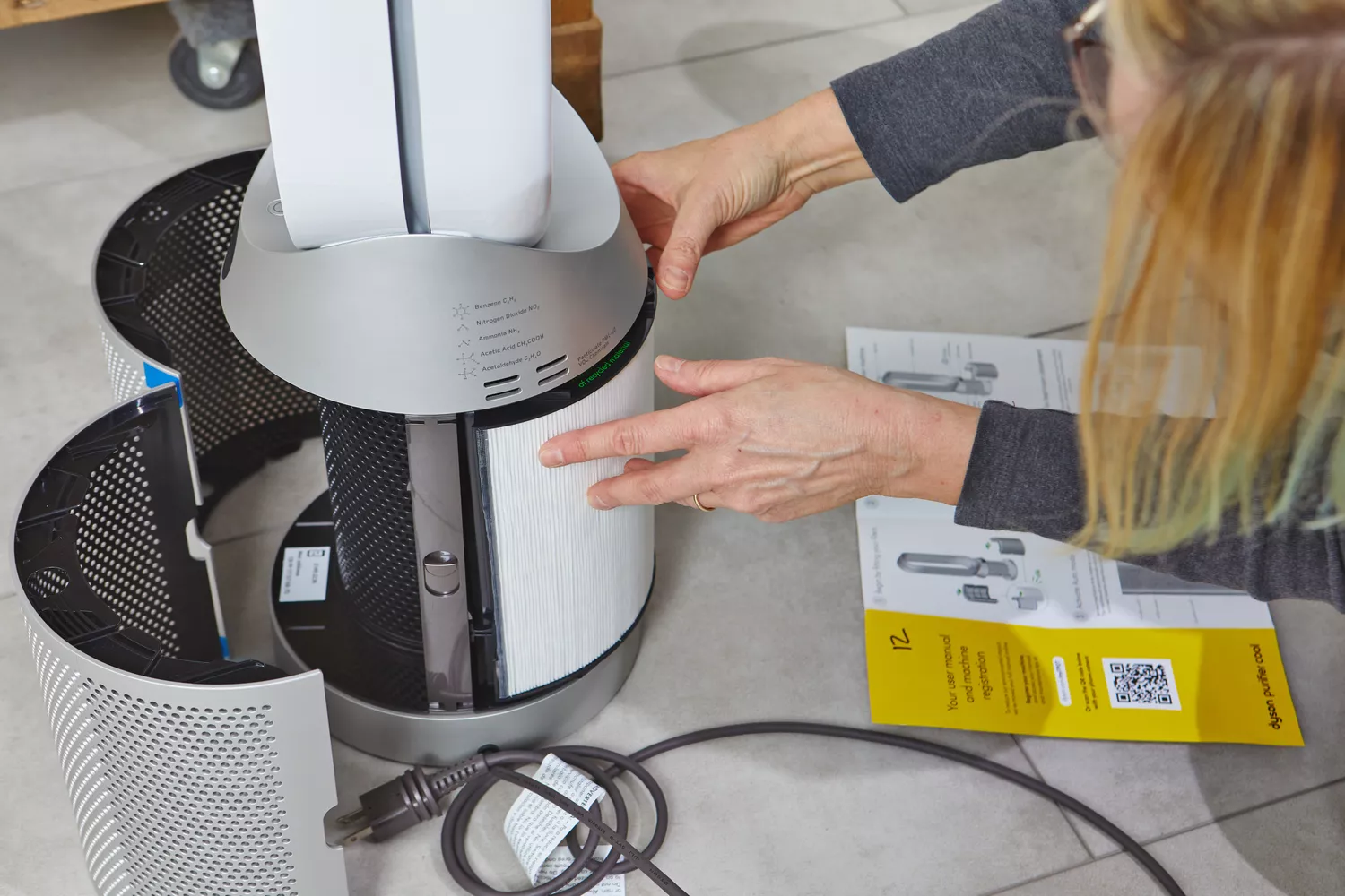 The filter is added to the Dyson Purifier Cool Purifying Fan TP07